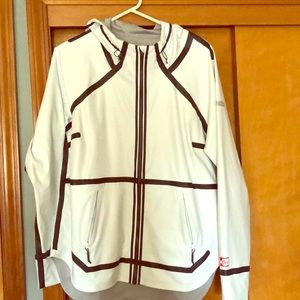 Columbia white rain jacket